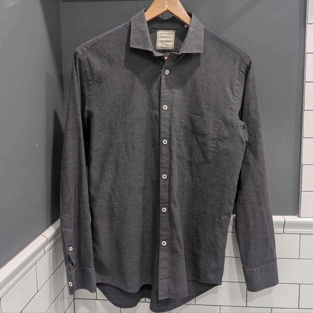 Billy Reid Charcoal Button-Down Shirt
